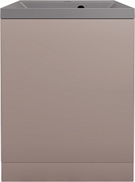 Style Line Тумба с кварцевой раковиной серый шелк Моно 50 санд пудровый – фотография-1